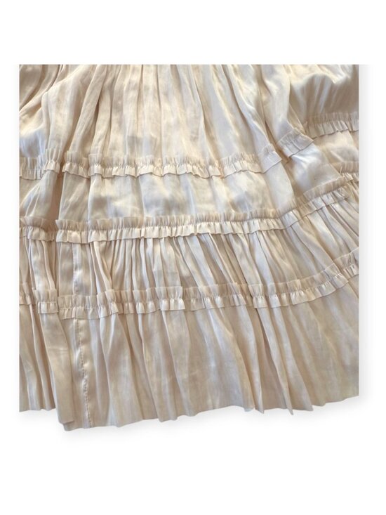Ulla Johnson Isadora Plisse Midi Dress Dawn Cream Size 2 NWT Flutter Sleeve - Picture 14 of 16